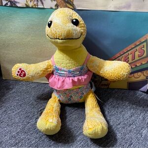 Build A Bear 2012  Retired Sea Turtle in Colorful Floral Swim Suit TravelN